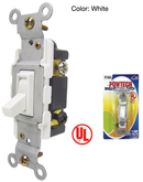 15 Amp 125 Volts Single-Pole Wall Switch - UL Listed (White Color)