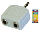 2.5mm Stereo Plug to 2 x 3.5mm Stereo Jack Adapter