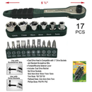 17-Piece Ratchet & Socket Screwdriver Set – Dual Drive