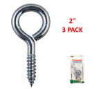 3 Pack 2 inch Screw Eyes for Hanging and Fastening