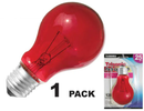 25 Watt Red Party Light Bulb 120v - 315 Lumens - Medium Base