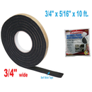10 Ft Rubber Foam Weatherstrip Tape for Doors & Windows