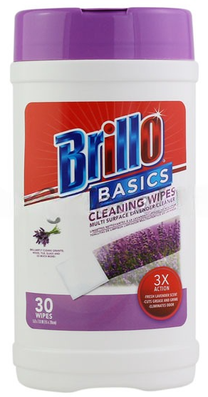 Brillo Basics Cleaning Wipes Multi Surface Lavender Cleaner 30 Wipe