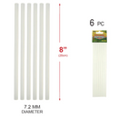 6-Pack 7.2mm Mini Hot Glue Sticks