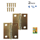 2 Pack 1.5 Inch 1.5" Butt Hinges with Screws