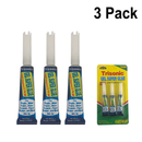 3-Pack Gel Super Glue, 3g Each Tube