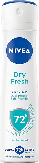 Nivea Dry Fresh 72 Hour Antibacterial Anti-Perspirant Spray, 200ml