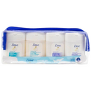 Dove 4-Piece TSA Travel Kit - Shampoo, Condition, Body Wash, Lotion