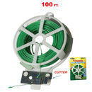 100 Foot Green Garden Twist Wire with Cutter