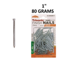 1 inch Zinc Finish Nails for Trim and Woodworking (80 Grams)