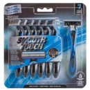 7 Count x Smooth Touch Triple Nano Blade Lubricated Disposable Razors (Blue)