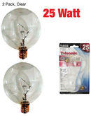 25 Watt Decorator Light Bulb 120v 315 Lumens Candelabra Base, 2 Ct.