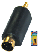 S-Video 4-Pin Male Plug to RCA Male Plug Adapter