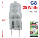 25 Watts G8 Medium Base Halogen Bulb