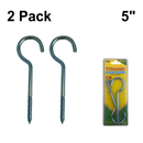 2 Pack 5 inch Heavy Duty Screw-In Utility Hooks