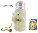 Light Bulb Switch And Socket With Dual Receptacle (660 Watts 125 Volts)