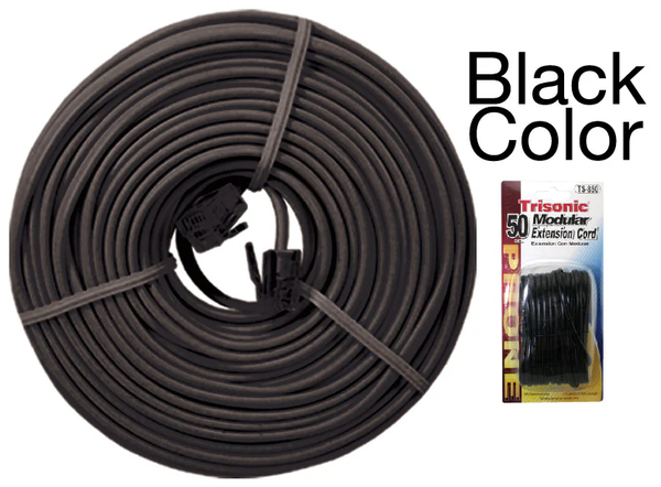 50' Black Telephone Extension Cord