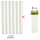 6-Pack 8 inch 8" 11mm Hot Glue Sticks