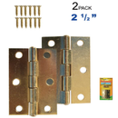 2 Pack 2.5 Inch 2.5" Butt Hinges with Screws