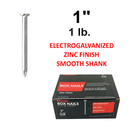 1 lb 1 inch Zinc Finish Box Nails for Woodworking and Repairs
