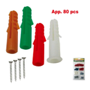 80 Piece Screw and Wall Anchor Assortment Kit for Drywall