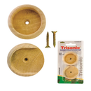 2 Pack 1 5/6 inch x 2/3 inch Wooden Closet Pole Socket Set