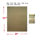 8-Pack Assorted Sandpaper Sheets for Wood, Metal & Plastic