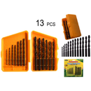 13-Piece Twist Drill Bit Set with Storage Case