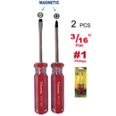 2-Pack 3" Magnetic Screwdriver Set - Phillips & Flat Head
