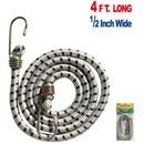 4 Ft Heavy-Duty Bungee Cord with Metal Hooks for Cargo