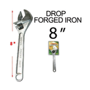 8" Adjustable Wrench - Drop Forged Steel