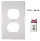 Duplex Receptacle Wall Plate - Standard Size (White Color)