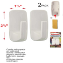 2 Pack 2 1/2 inch Self Stick Wall Hooks