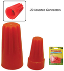Twist On Wire Connector - Assorted Sized (Orange Color), 20 Count