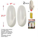 2 Pack 3 1/4 inch Self Stick Wall Hooks