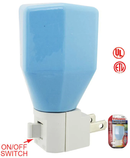 4 Watt Blue Cover Night Light (Clear) - On/Off Switch - UL Listed