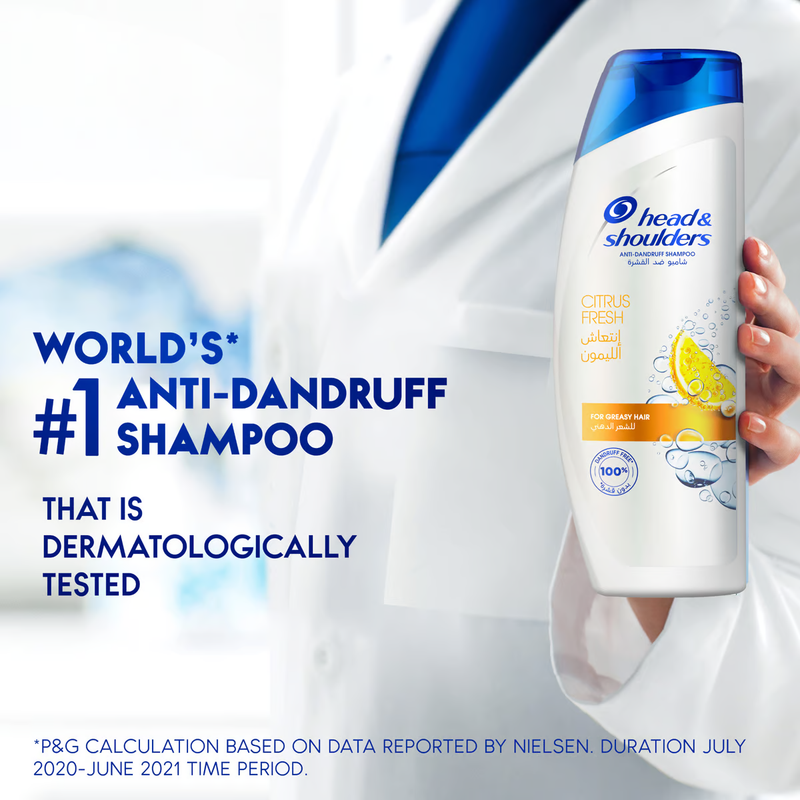 Head & Shoulders Anti-Dandruff Shampoo - Citrus Fresh, 13.5oz 400ml (Pack of 3)