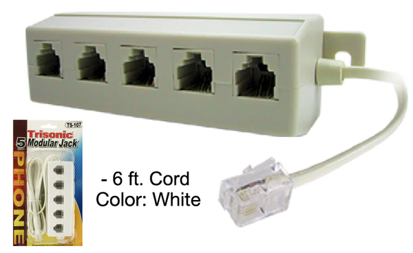 Telephone 5 Outlet Modular Jack