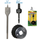3-Piece Door Lock Installation Kit – 2-1/8" Hole Saw & 7/8" Bit