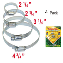 4 Pack Assorted Hose Clamps