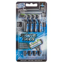 4 Count x Smooth Touch 5 Blade Lubricated Razors for Sensitive Skin (Blue)