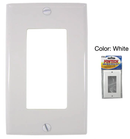 Single Switch Decorator Wall Plate - Standard Size (White Color)