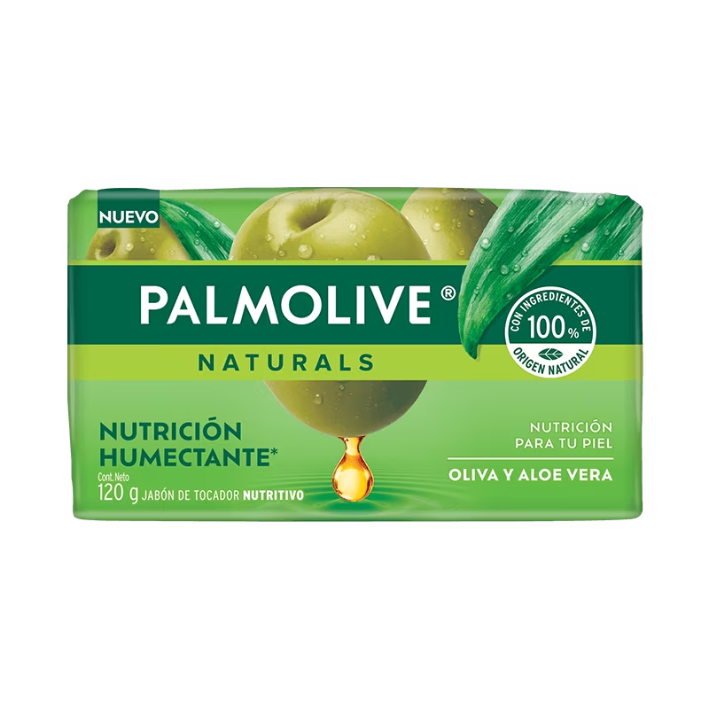 Palmolive Naturals Oliva y Aloe Bar Soap Sensación Humectante, 120g