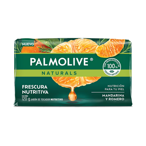 Palmolive Mandarina y Romero Bar Soap Frescura Nutritiva, 120g