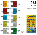 Auto Fuses (ATM Fuses) - 3/8" Small Size - 5A to 30A - 10 Pieces