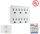 6 Outlet Swivel Tap (125V 15A 1875W) - UL Certified