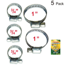 5 Pack Assorted Hose Clamps