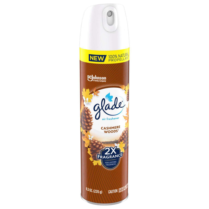 Glade Cashmere Woods Air Freshener Spray, 8.3 oz. (Pack of 6)