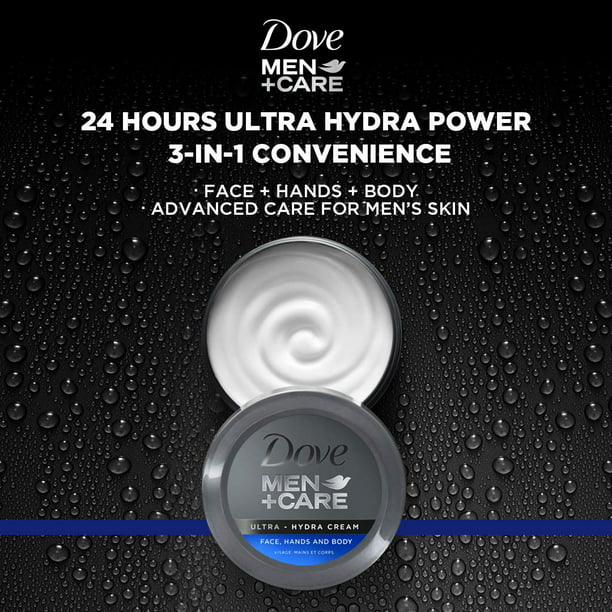 Dove Men+Care Ultra-Hydra Cream (Face, Hands & Body), 150ml (Pack of 3)