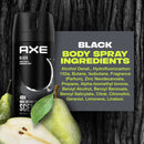 Axe Black Frozen Pear & Cedarwood Deodorant Body Spray, 150ml (5oz)